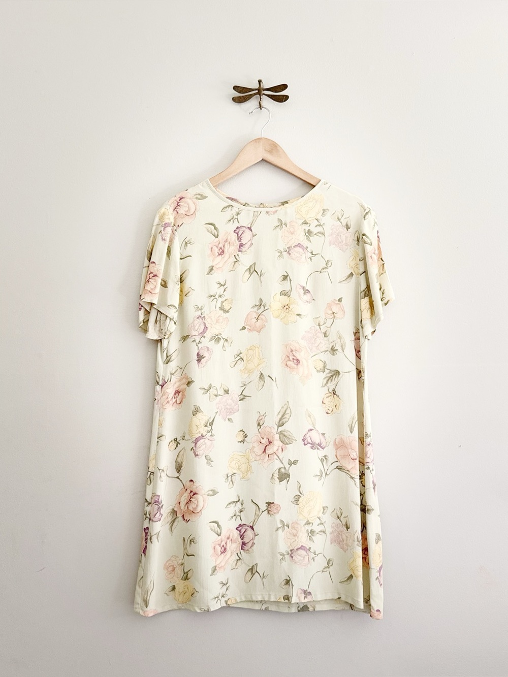 Vintage 90s Floral Pastel Relaxed Fit Shift Dress women’s Small